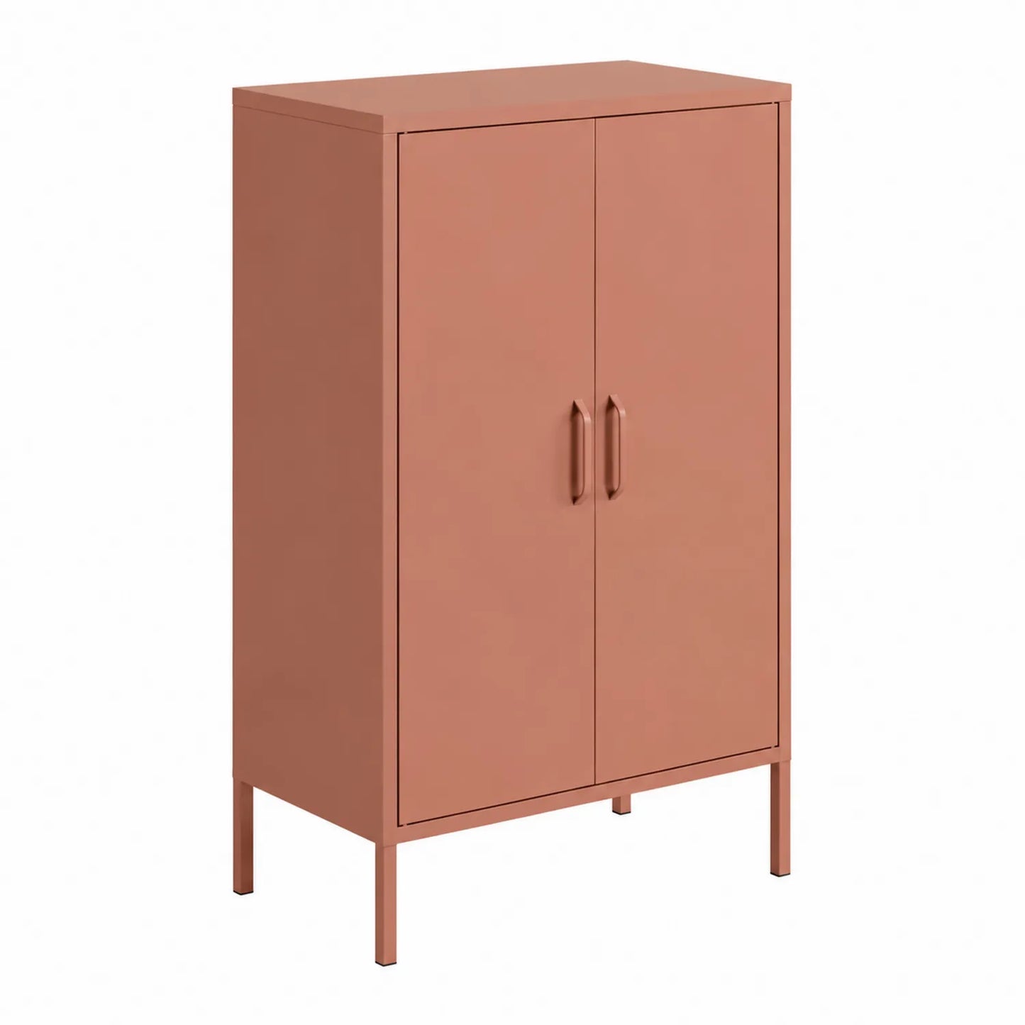 Armoire en métal 2 portes Rose